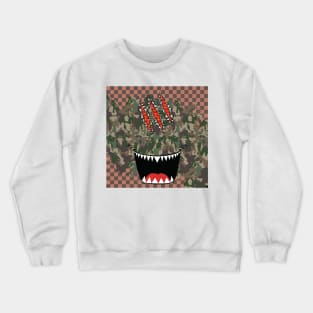 Rugged Camouflage Beast Grin Street Art Crewneck Sweatshirt